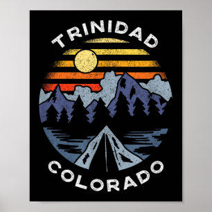 Affiche Trinidad Colorado Montagnes Vacances Camping Souve