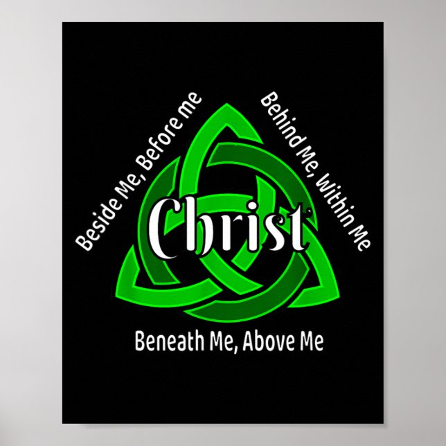 Affiche Trinité celtique Kno Prière de saint Patrick chrét (Devant)