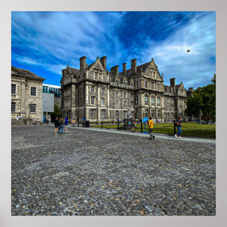 Affiche Trinity College Old Building à Dublin, Irlande