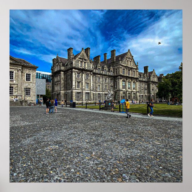 Affiche Trinity College Old Building à Dublin, Irlande (Devant)