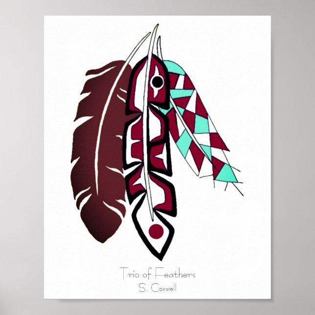 Affiche Trio of Feathers Original Art (Devant)