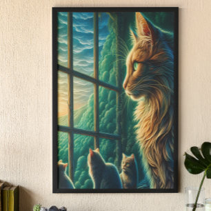 Affiche Trio Whiskered à Window