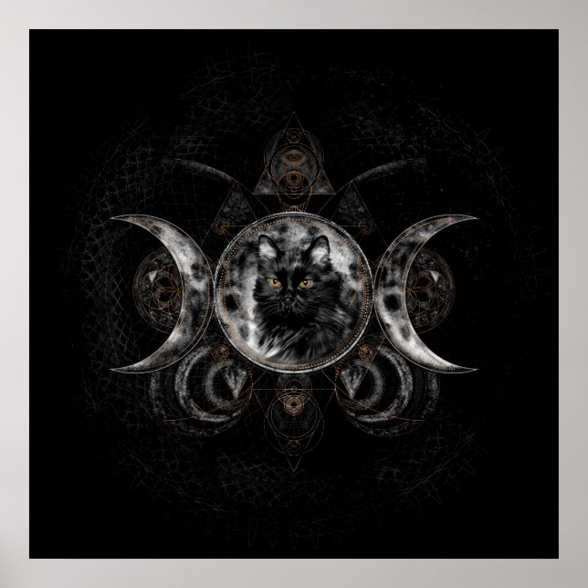 Affiche Triple Moon - chat noir (Devant)
