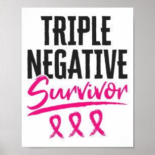 Affiche Triple Survivant Négatif Tnbc Cancer Du Sein Lauré