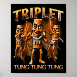 Affiche Triple T Tung Tung Tung Sahur Memes pour garçons e