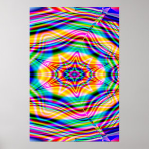 Affiche Trippy : Abstrait Psychédélique