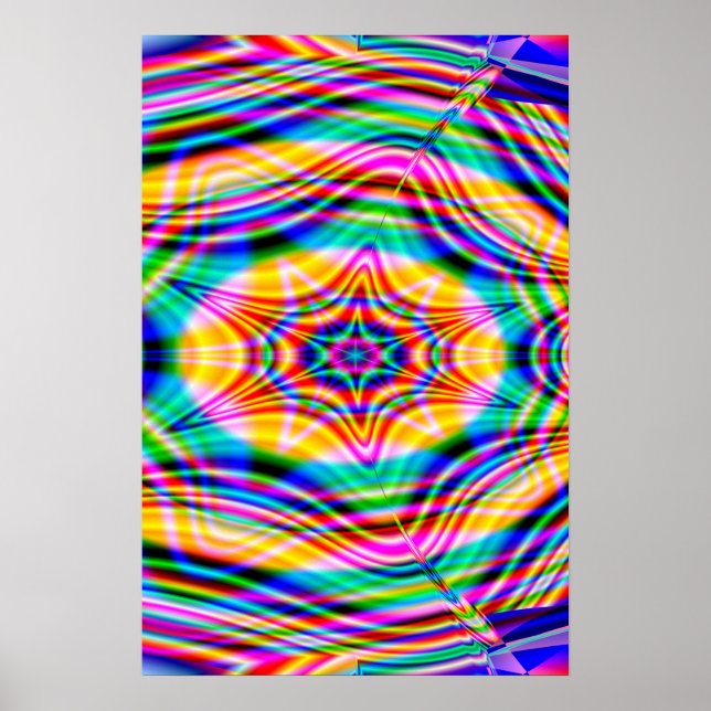 Affiche Trippy : Abstrait Psychédélique (Devant)