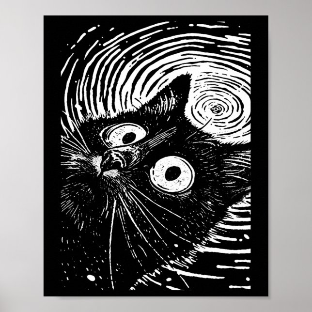 Affiche Trippy Cat Pastel Goth Gothic Grunge Alt Punk Weir (Devant)