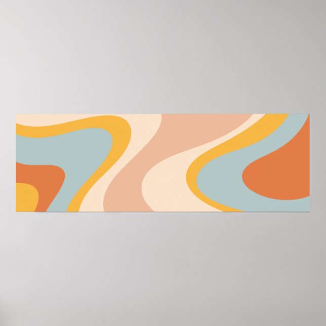 Affiche Trippy esthétique rétro Abstrait Swirl (Devant)