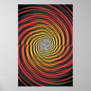 Affiche Trippy : Illustration en spirale