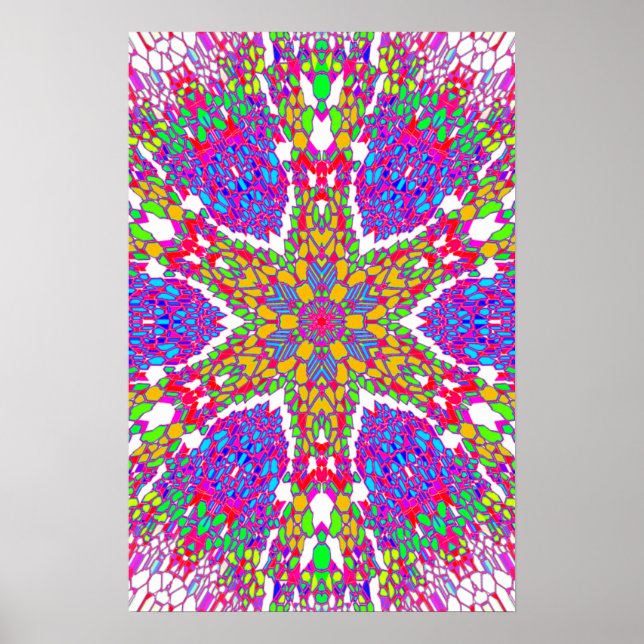 Affiche Trippy : Psychédélique Abstraite (Devant)