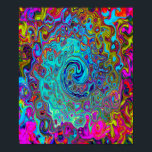 Affiche Trippy Sky Blue Abstrait Retro Liquid Swirl<br><div class="desc">Cette peinture à l'huile numérique originale de My Rubio Garden présente une spirale Abstraite rétro bleu ciel Trippy avec des accents Magenta,  Jaune,  Aqua,  Purple,  Turquoise et Rouge. Le résultat est un design abstrait coloré,  trippé,  super,  marbré que vous adorerez !</div>