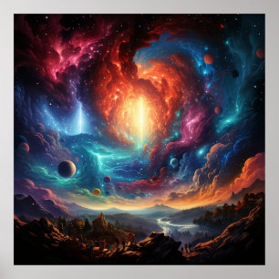 Affiche Trippy Sky Sci Fi Art Outerspace