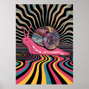 Affiche Trippy Snail Art