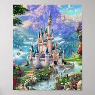 Affiche Triptyque de Château Whimsale Ultra Détaillé