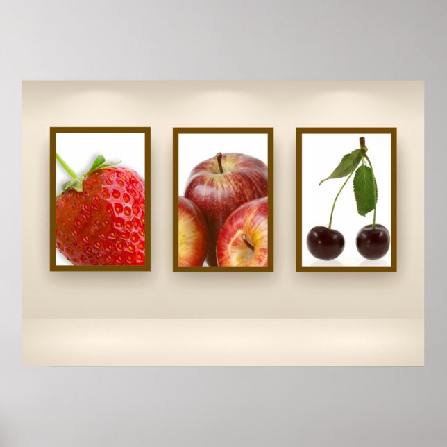 Affiche Triptyque des fruits (Devant)