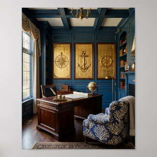 Affiche Triptyque I de l'étude maritime exécutive du capit