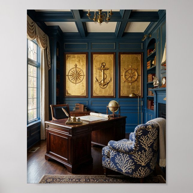 Affiche Triptyque I de l'étude maritime exécutive du capit (Devant)