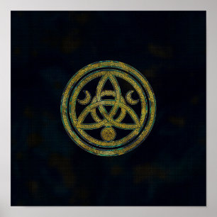 Affiche Triquetra Triple Moon Celtic Ornement