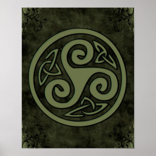 Affiche Triskele celtique ou Triskelion