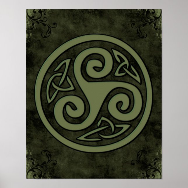 Affiche Triskele celtique ou Triskelion (Devant)