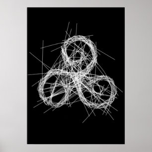 Affiche Triskele celtique - Symbole en spirale triple.