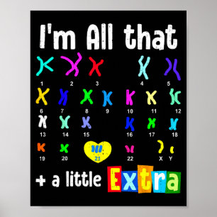 Affiche Trisomie 21 xx chromosome supplémentaire monde syn
