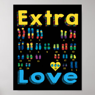 Affiche Trisomy 21 Xx Chromosome Extra Girl World Down Syn