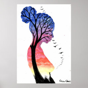 Affiche Tristesse ou sentiment bleu