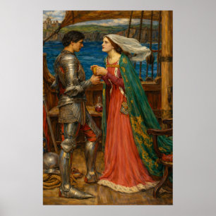 Affiche Tristran et Isolde par John William Waterhouse