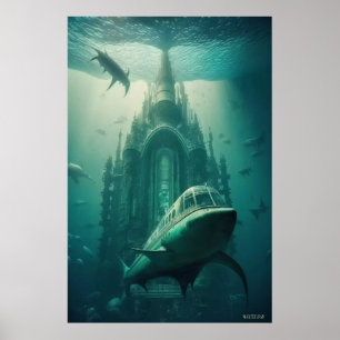 Affiche Triton (avec logo de la carte de dessin)