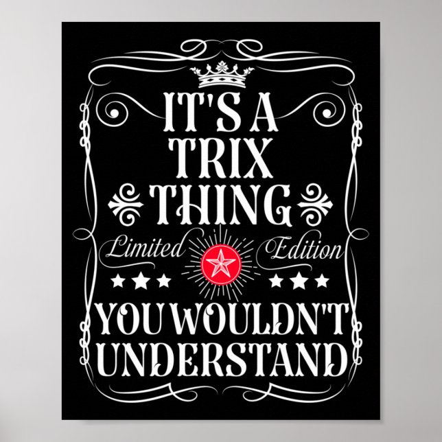 Affiche Trix Nomme Une Chose Trix Qu'on Ne Comprendrait Pa (Devant)