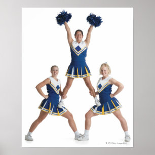 Affiche trois adolescentes chanteuses caucasiennes