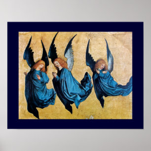 AFFICHE TROIS ANGES EN BLEU