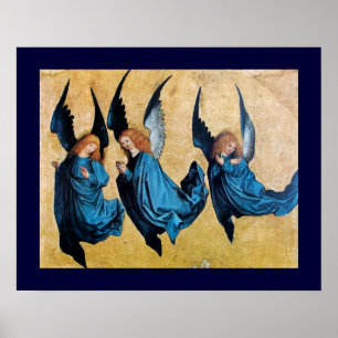 AFFICHE TROIS ANGES EN BLEU