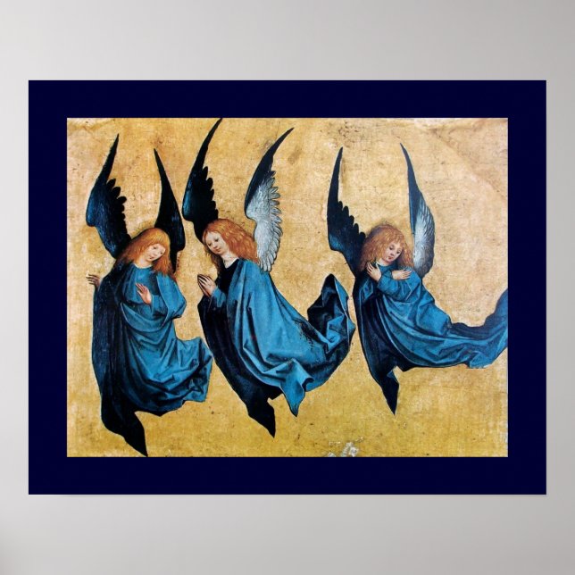 AFFICHE TROIS ANGES EN BLEU (Devant)