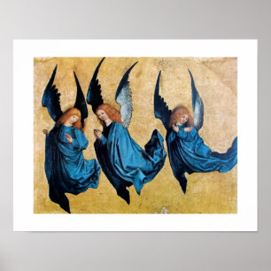 AFFICHE TROIS ANGES EN BLEU