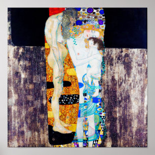Affiche Trois ans de vie, Gustav Klimt