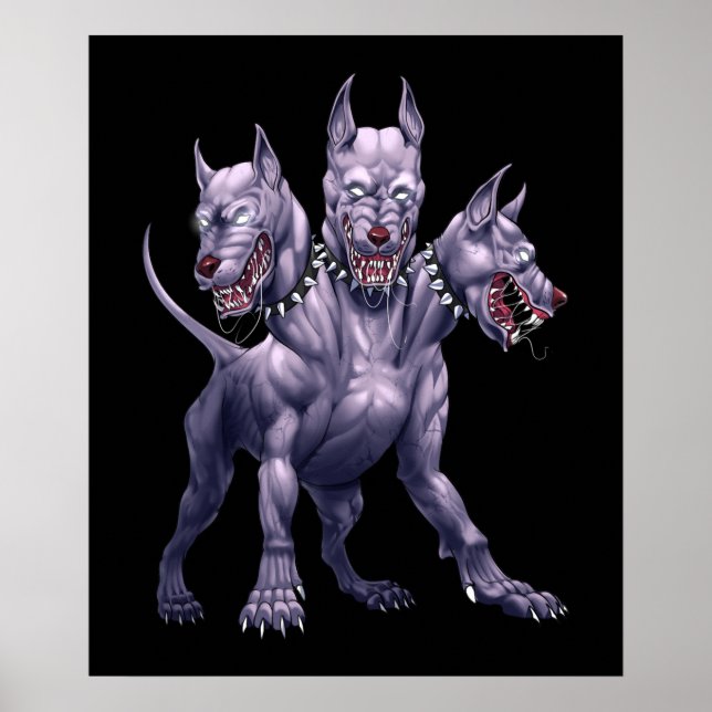 Affiche Trois Cerberus Chien En Tête (Devant)