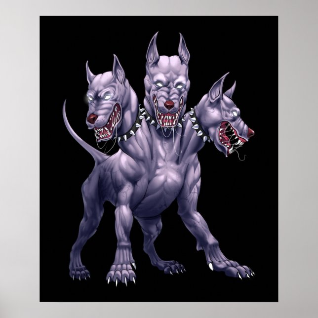 Affiche Trois Cerberus Chien En Tête (Devant)