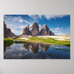 Affiche Trois cimes de Lavaredo/Drei Zinnen Dolomite monta