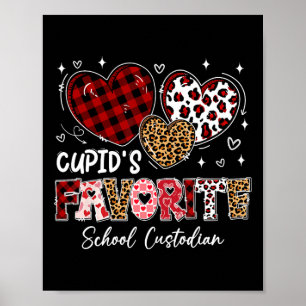 Affiche Trois cœurs Concierge favori de Cupidon à l'école