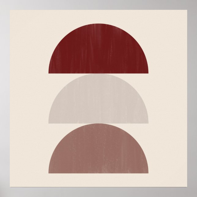 Affiche Trois Croissants Peints En Couleur 01 (Devant)