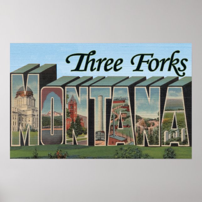Affiche Trois Fourches, Montana (Devant)