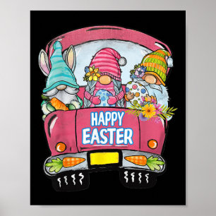Affiche Trois Gnomes Dans L'Oeuf De Lapin De Camion Joyeux