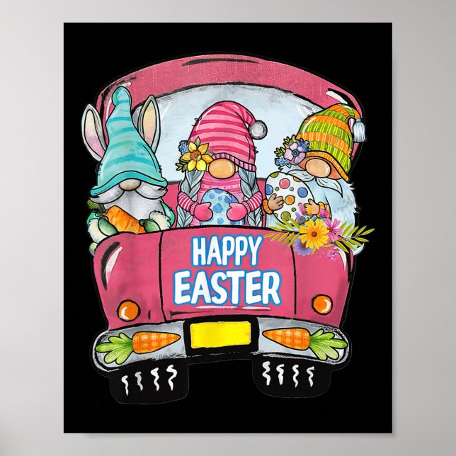 Affiche Trois Gnomes Dans L'Oeuf De Lapin De Camion Joyeux (Devant)