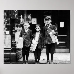 Affiche Trois Jeunes Nouvelles - Lewis Hine - Philadelphie