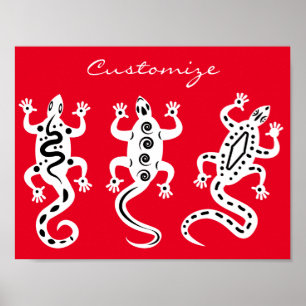 Affiche Trois Lizards Thunder_Cove style sud-ouest