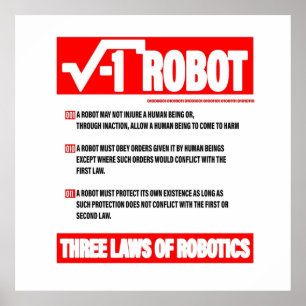 AFFICHE TROIS LOIS DE ROBOTIQUE