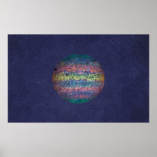 Affiche Trois lunes diffusent des ombres sur Jupiter